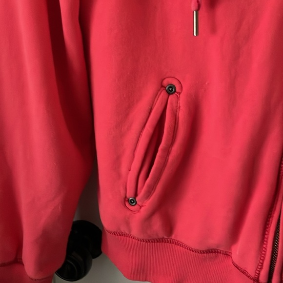 Green tea teddy lined zip up hoodie - Picture 3 of 5